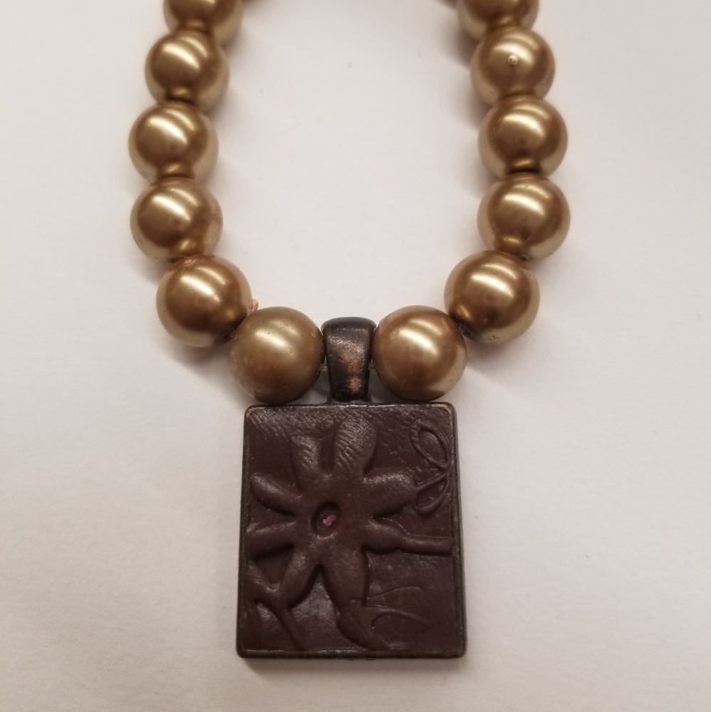 Polymer clay beaded bracelet